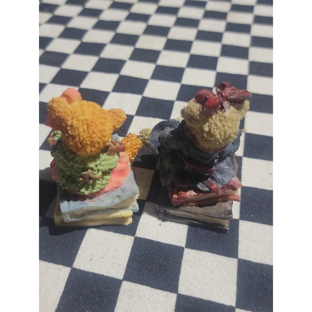 K's Collection Teddy Bear Figurines‎ Lot of 4 2 Hinged Trinket Boxes Resin